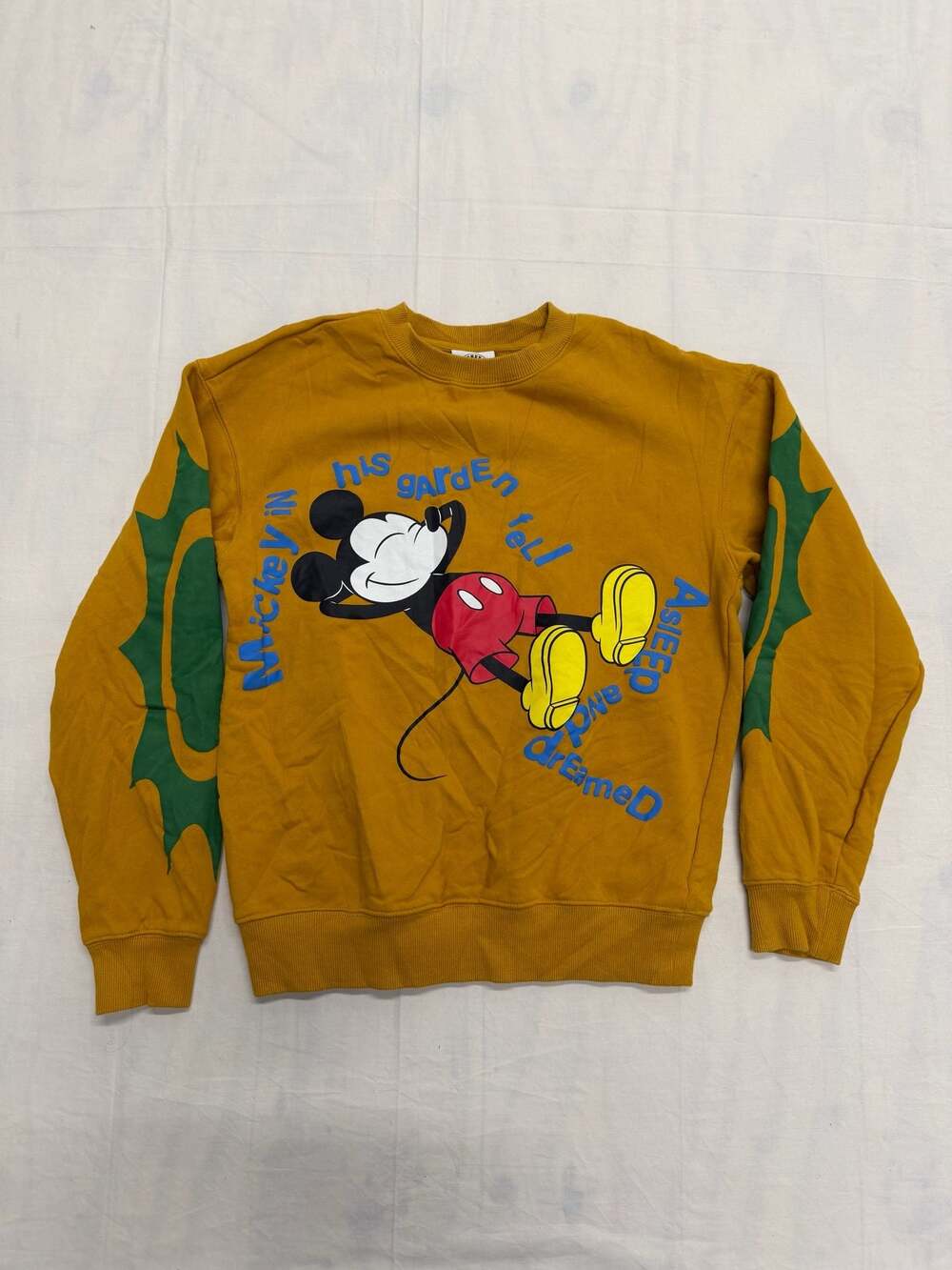 Disney Parks Mickey & Co Mickey in His Garden Asleep Sweatshirt